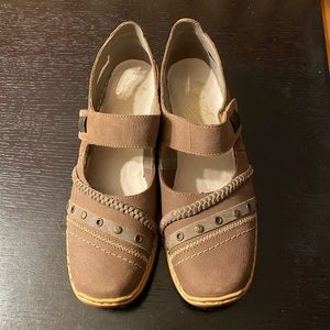 Rieker Antistress brown suede women’s shoes.